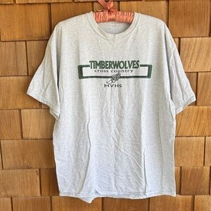 Timberwolves MVHS Cross Country Grey Short-Sleeve T-Shirt